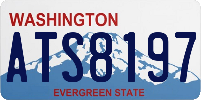 WA license plate ATS8197