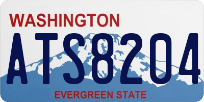 WA license plate ATS8204
