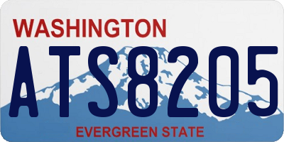 WA license plate ATS8205