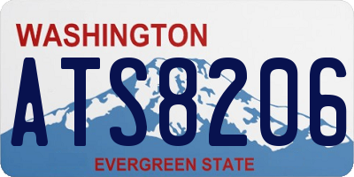 WA license plate ATS8206