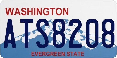WA license plate ATS8208