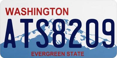 WA license plate ATS8209