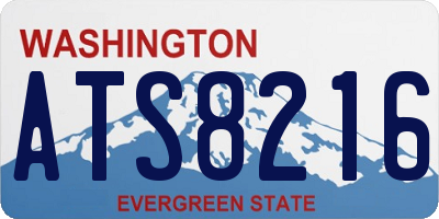 WA license plate ATS8216