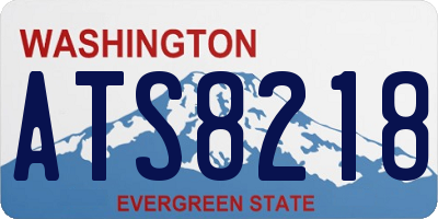 WA license plate ATS8218
