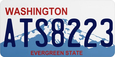 WA license plate ATS8223