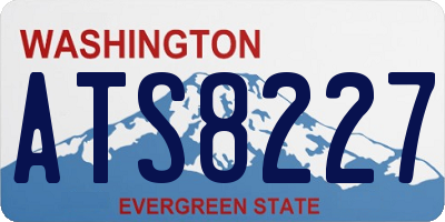 WA license plate ATS8227