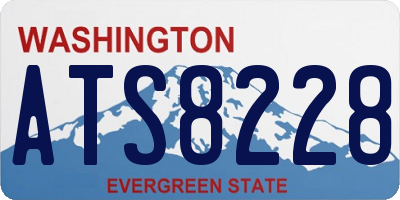 WA license plate ATS8228