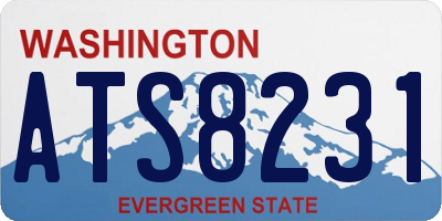 WA license plate ATS8231