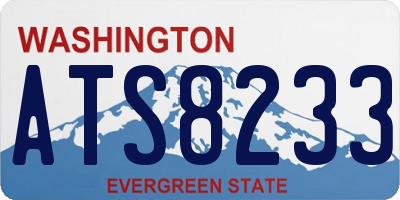 WA license plate ATS8233