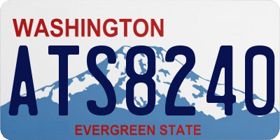 WA license plate ATS8240
