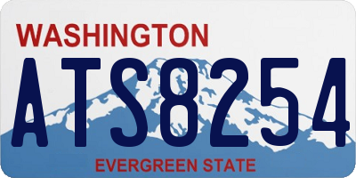WA license plate ATS8254