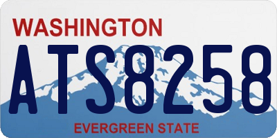 WA license plate ATS8258