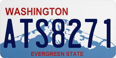 WA license plate ATS8271