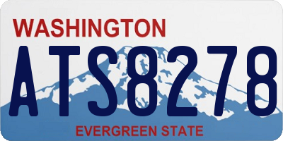 WA license plate ATS8278