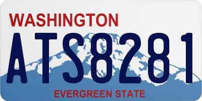 WA license plate ATS8281