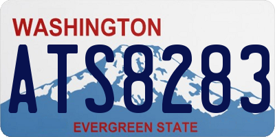 WA license plate ATS8283