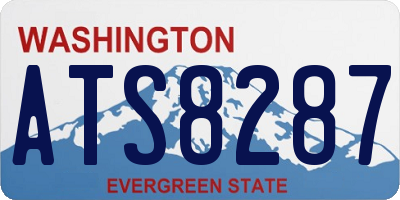 WA license plate ATS8287