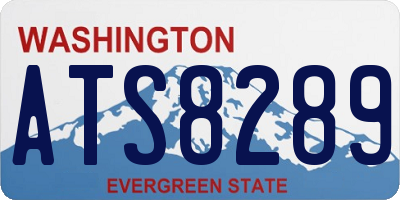 WA license plate ATS8289