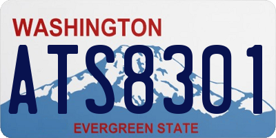 WA license plate ATS8301