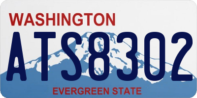 WA license plate ATS8302