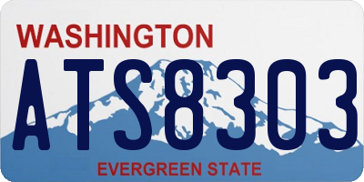 WA license plate ATS8303