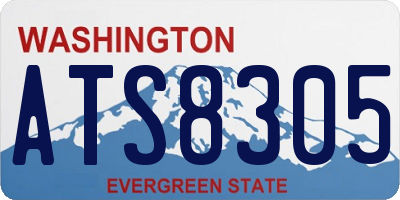 WA license plate ATS8305