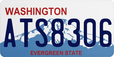 WA license plate ATS8306