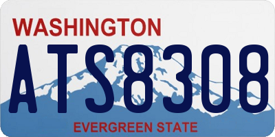 WA license plate ATS8308