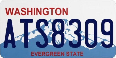 WA license plate ATS8309