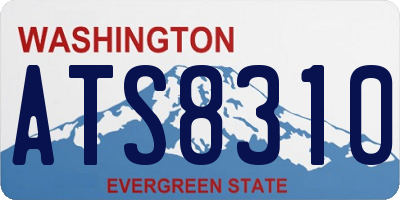 WA license plate ATS8310