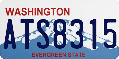 WA license plate ATS8315