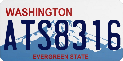 WA license plate ATS8316