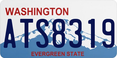 WA license plate ATS8319