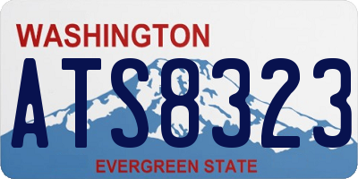 WA license plate ATS8323