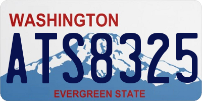 WA license plate ATS8325