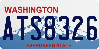 WA license plate ATS8326