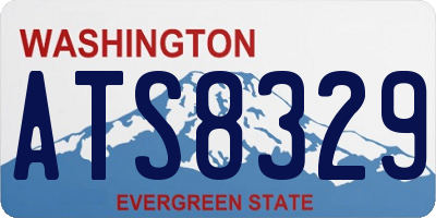 WA license plate ATS8329