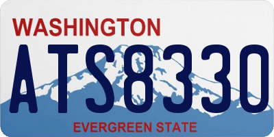 WA license plate ATS8330