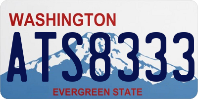 WA license plate ATS8333
