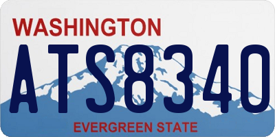 WA license plate ATS8340
