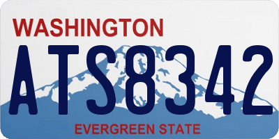 WA license plate ATS8342