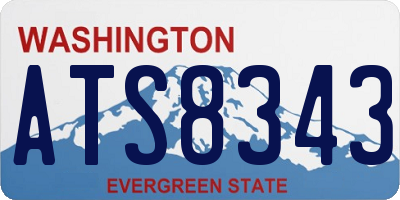 WA license plate ATS8343