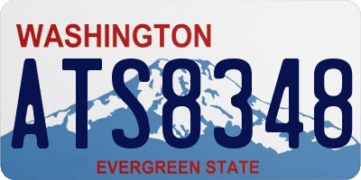 WA license plate ATS8348