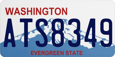 WA license plate ATS8349