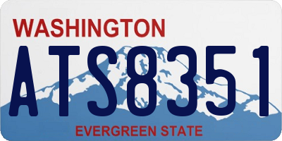 WA license plate ATS8351