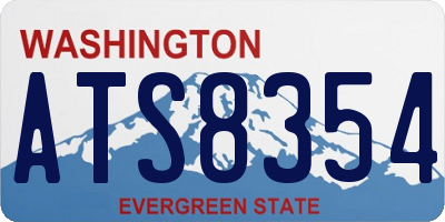 WA license plate ATS8354