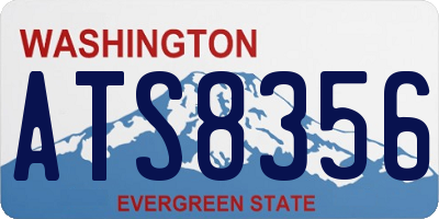 WA license plate ATS8356