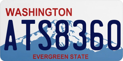 WA license plate ATS8360