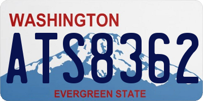 WA license plate ATS8362