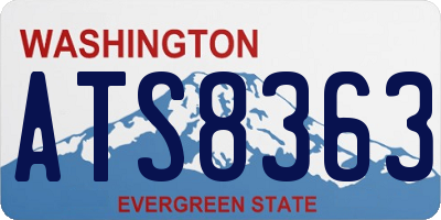 WA license plate ATS8363